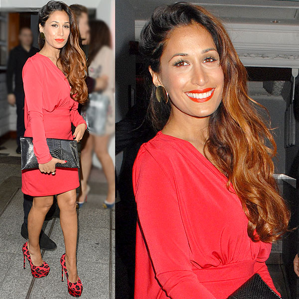Preeya Kalidas celebrating her 33rd birthday at a party in a pop-up restaurant at Embassy nightclub in London on June 21, 2013