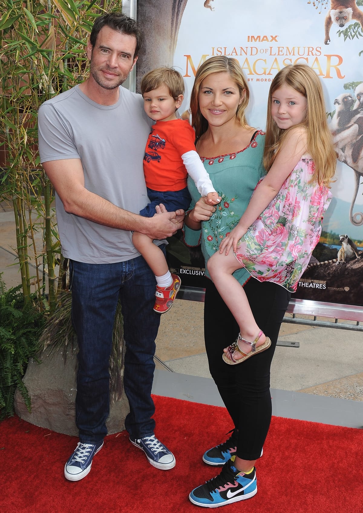 Scott Foley and his wife Marika Dominczyk with their children Malina Jean and Keller Aleksander