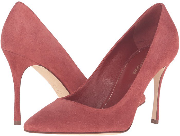 Sergio Rossi 'Godiva' Pumps in Tangerine Suede