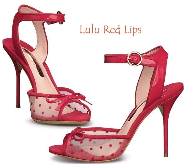Suede by Sophia Webster Lulu Red Lips Sandals