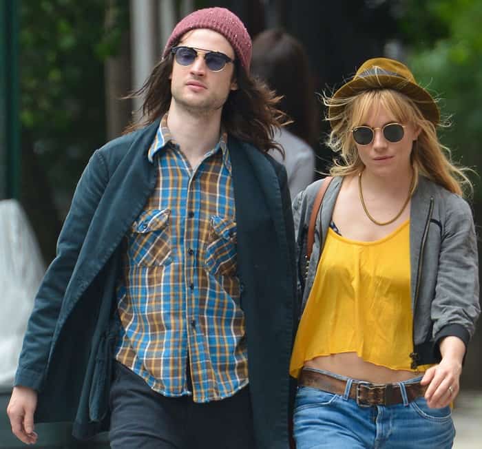 Tom Sturridge and Sienna Miller out for breakfast in the West Village, New York City on June 6, 2013