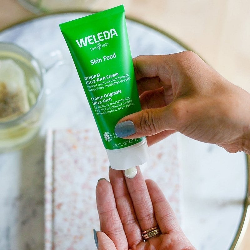 Victoria Beckham uses Weleda Skin Food to maintain and extend the life of her summer tan
