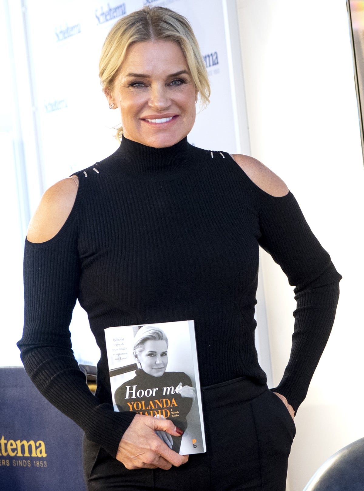 Yolanda Hadid promotes her book "Believe Me: My Battle with the Invisible Disability of Lyme Disease"