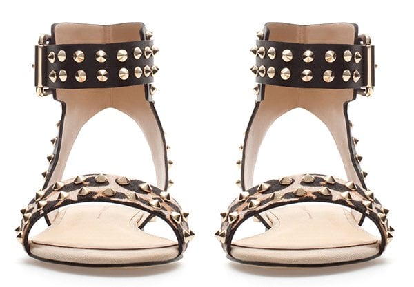 Zara Leopard Print Studded Sandals2Zara Leopard Print Studded Sandals