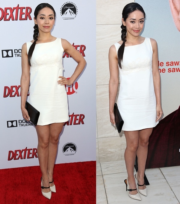 Aimee Garcia flashed her hot legs at the season 8 premiere of 'Dexter'