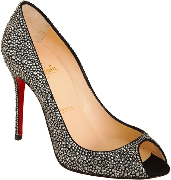 Christian Louboutin Sexy Strass Peep-Toe Pumps