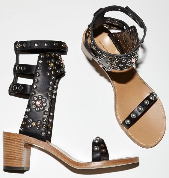 Isabel Marant Caroll Elvis Heeled Cuff Sandals