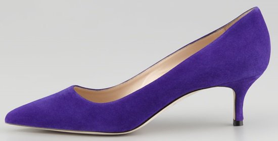 Manolo Blahnik BB 50mm Pumps in Purple Suede