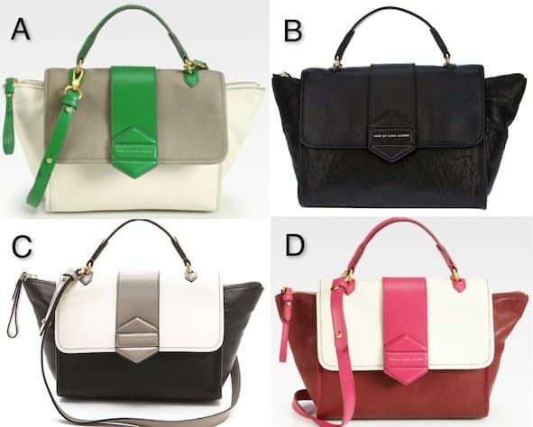 Explore the vibrant colorways of Marc by Marc Jacobs' "Flipping Out" handbags