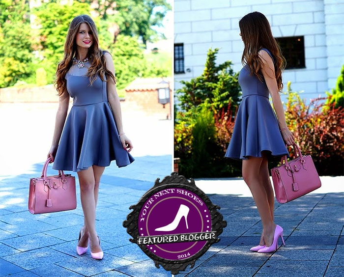 hot pink heels and bag