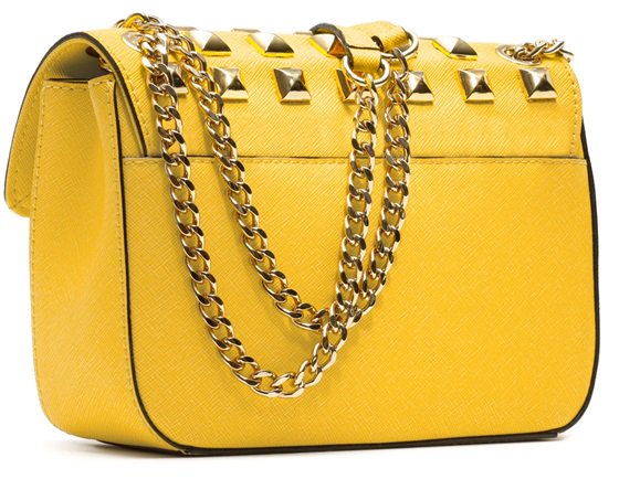 MICHAEL Michael Kors Small 'Sloan' Pyramid-Stud Saffiano Flap Bag