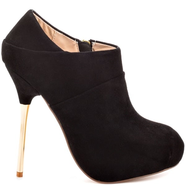 Obsession Rules "Casi" Gold-Heeled Ankle Boots