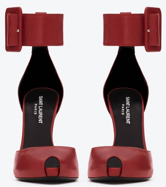 Saint Laurent "Paris" Ankle-Cuff Sandals