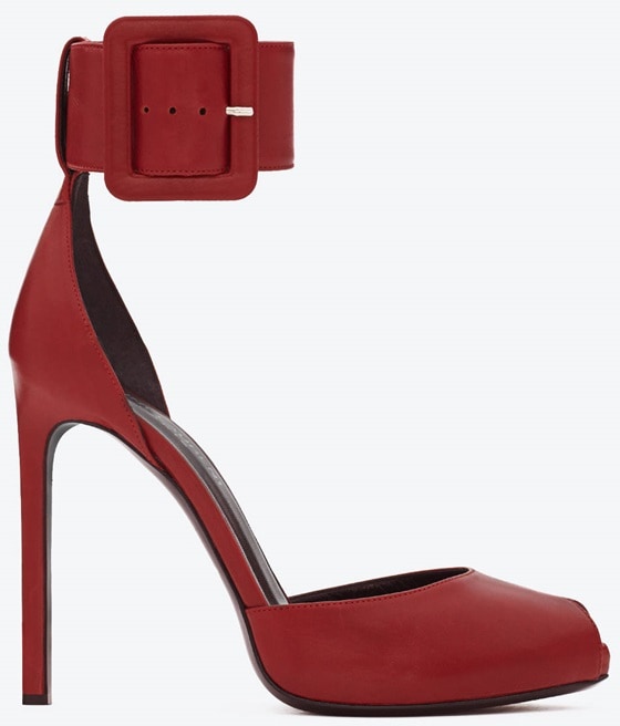 Saint Laurent "Paris" Ankle-Cuff Sandals