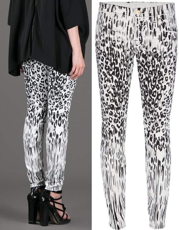 7 for All Mankind Leopard Jeans