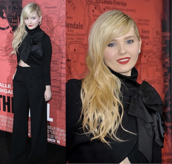 Abigal Breslin's trendy attire at the premiere of The Call in Los Angeles