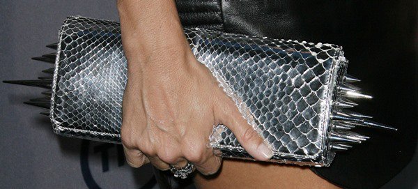 Angie Harmon's Christian Louboutin “Marquise” spiked purse