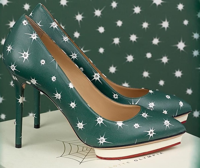 Charlotte Olympia Green Debbie Pumps