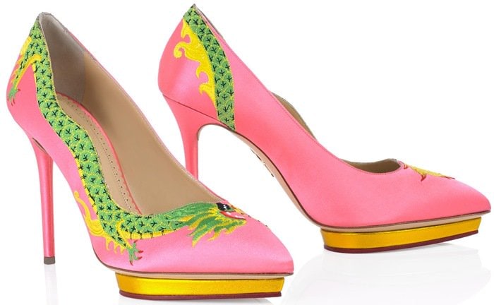 Charlotte Olympia Pink Auspicious Debbie Pumps