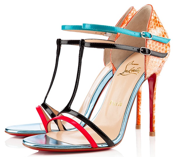 Christian Louboutin "Arnold" Sandals in Rose Paris/Orange