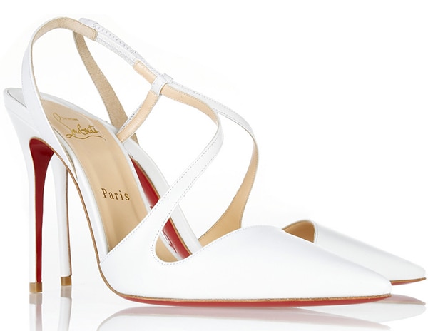 White Christian Louboutin "June" Pumps