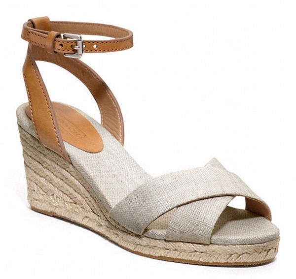 Coach "Henley" Wedges in Silver/Ginger