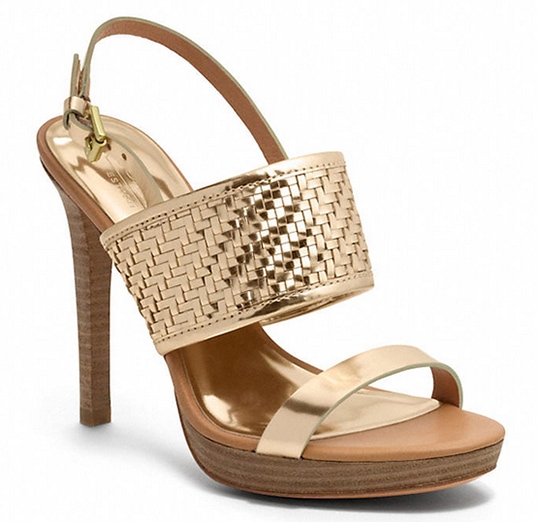 Coach Steffi Sandals Dark Gold