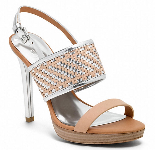 Coach Steffi Sandals Natural Silver