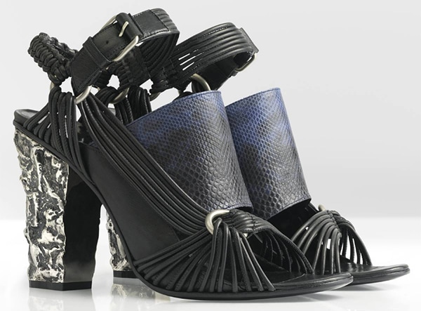 Damir Doma Spring 2013 Sandals Black Snakeskin