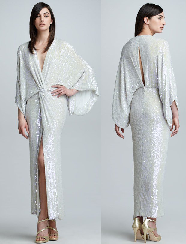 Dramatic and dazzling, the Diane von Furstenberg Jessi maxi dress shines with all-over sequins