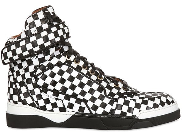 Givenchy Checkered Hi Top Sneakers