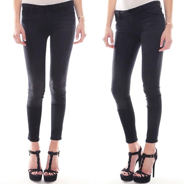 J Brand Stepped Hem Skinny Jeans