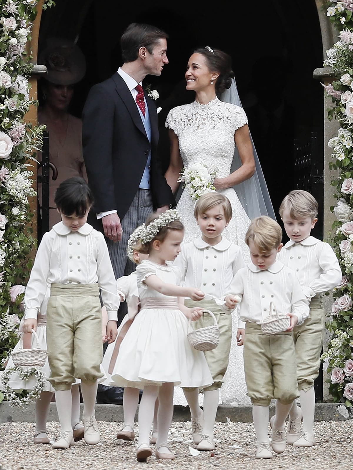 James Matthews and Pippa Middleton outside St Mark's Church after their wedding