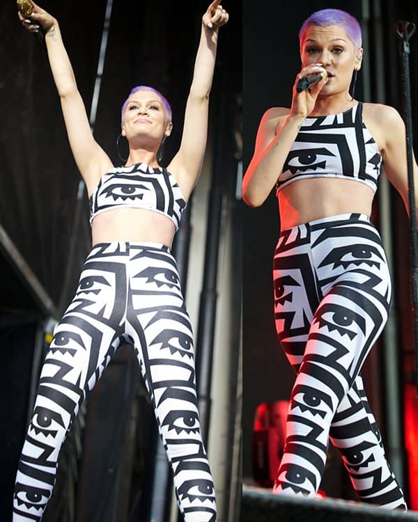 Jessie J captivating the audience at Edinburgh Castle with her powerful vocals, July 17, 2013