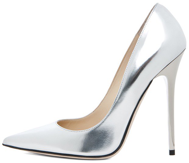 Jimmy Choo "Anouk" Pumps in Metallic Silver