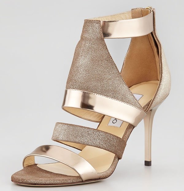 Jimmy Choo "Berlin" Metallic Sandals