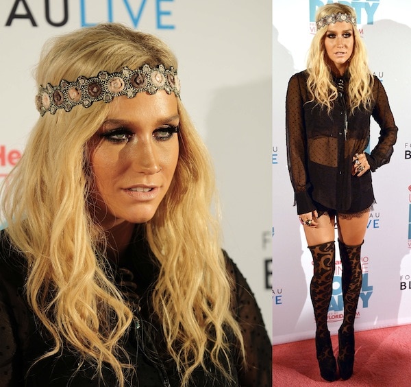 Ke$ha's same outfit from the iHeartRadio Ultimate Pool Party in Miami on June 30, 2013