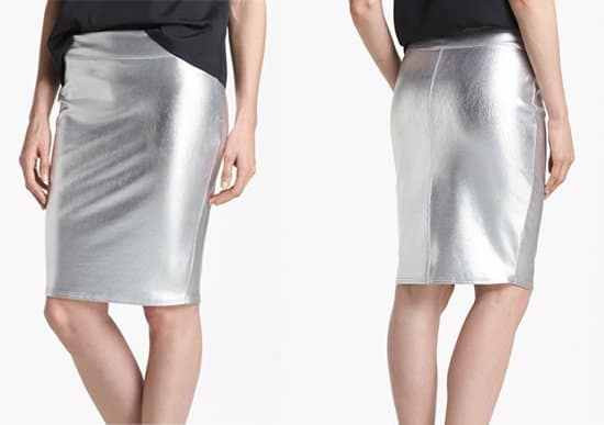 Leith Foiled Pencil Skirt