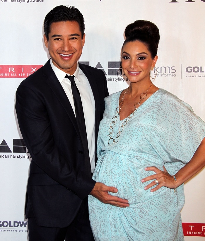 Mario Lopez and Courtney Laine Mazza at the NAHA 2013, where Lopez received the Beautiful Humanitarian Award for his charitable efforts