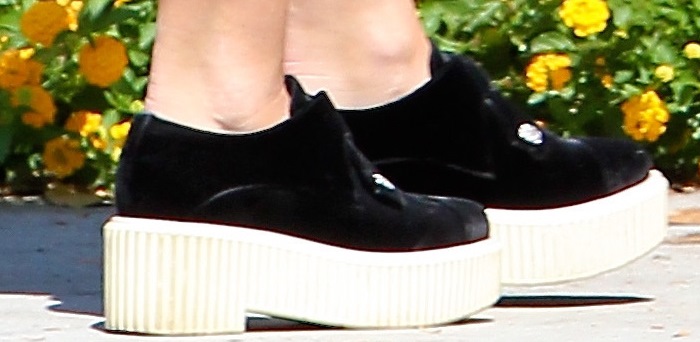 Miley Cyrus wearing Chanel creepers