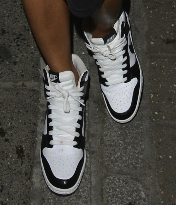 Nicole Scherzinger rocks Nike Dunk Sky Hi sneaker wedges