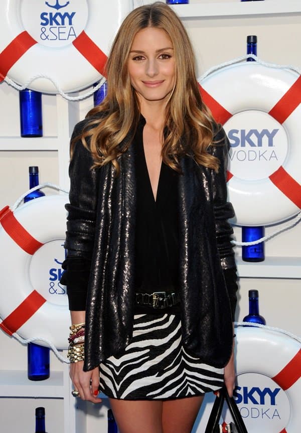 How to Wear a Zebra Print Skirt with a Black Top Olivia Palermo