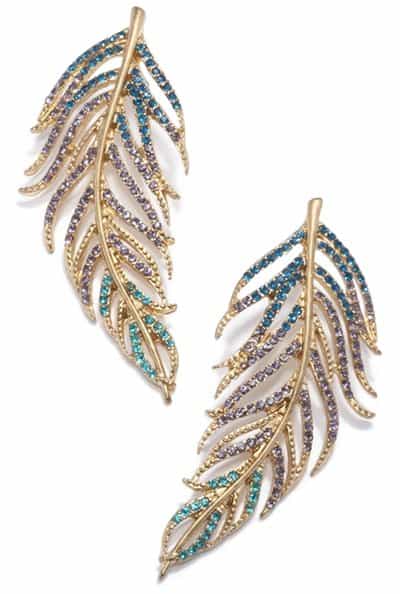 Rachel Roy Pave Feather Earring