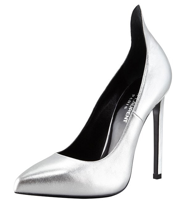 Saint Laurent Metallic Exaggerated-Heel Pumps