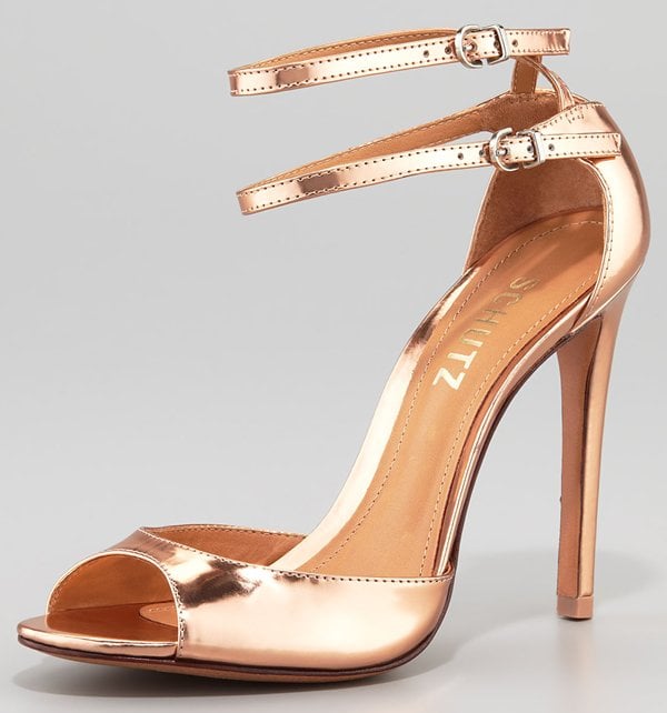 Schutz Imalia Evening Sandal in Rose Gold