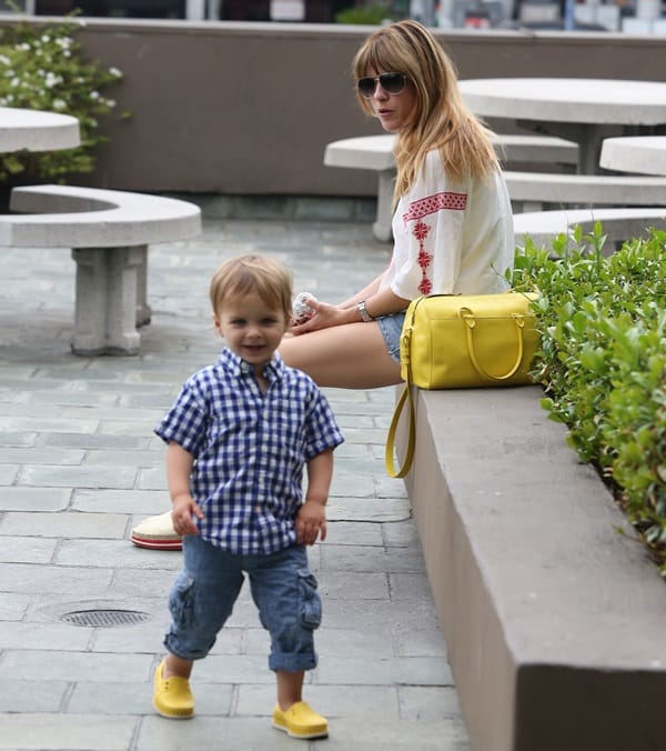 Selma Blair enjoys a sunny Los Angeles day with her son, showcasing a relaxed yet affectionate side to motherhood