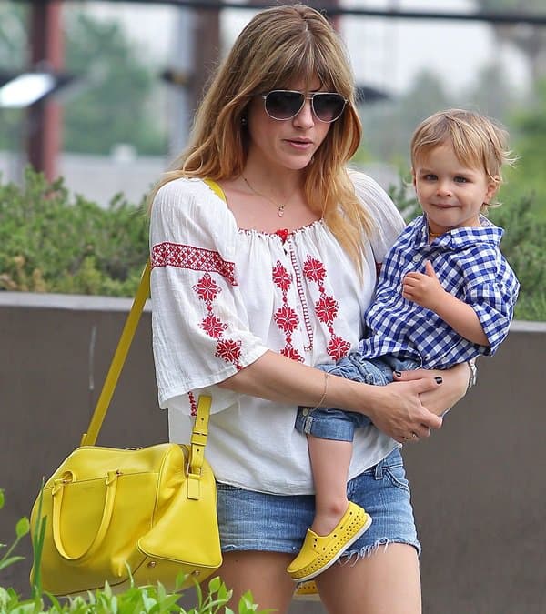 A tender moment captured: Selma Blair and her son share quality time together in LA, reflecting the joys of motherhood