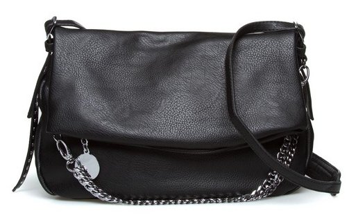 Covina Flap Over Bag in Black