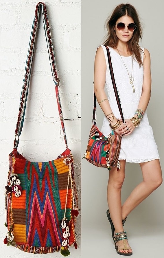 Showcasing intricate designs, the 'Soca' crossbody bag by Free People is a stylish accessory to brighten up your summer outfits