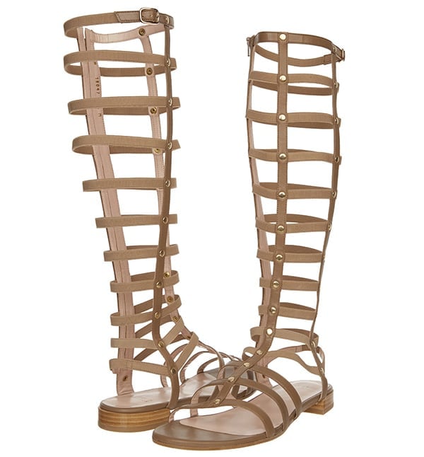 Stuart Weitzman Gladiator Sandals in Truffle